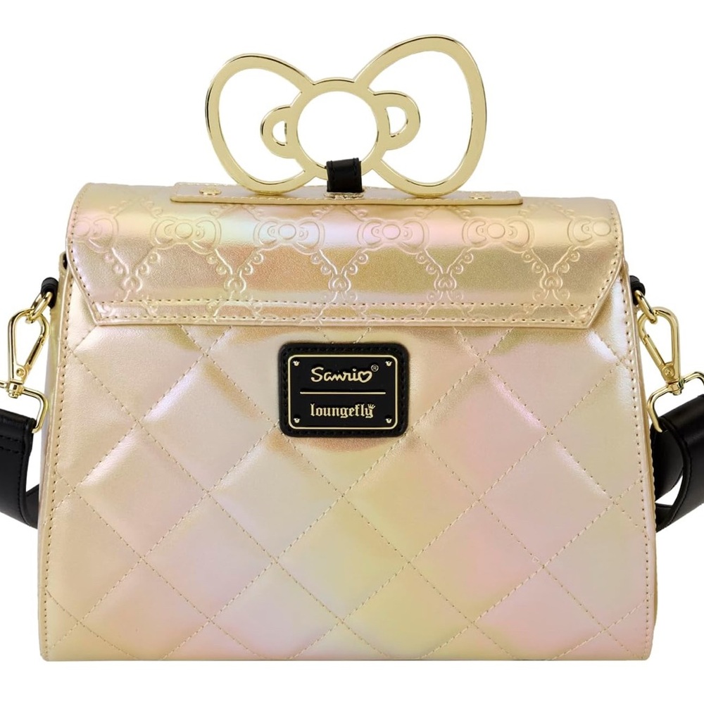 Hello Kitty Loungefly 40th Anniversary gold purse